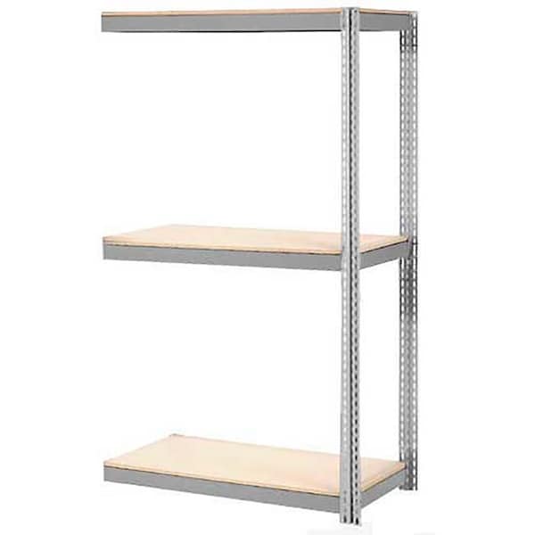 Expandable Add-On Rack 36x12x84 3 Level Wood Deck 1500 lb. Cap Per Level GRY